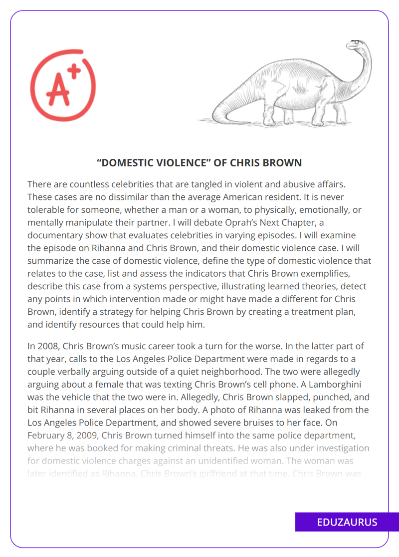 “Domestic Violence” of Chris Brown