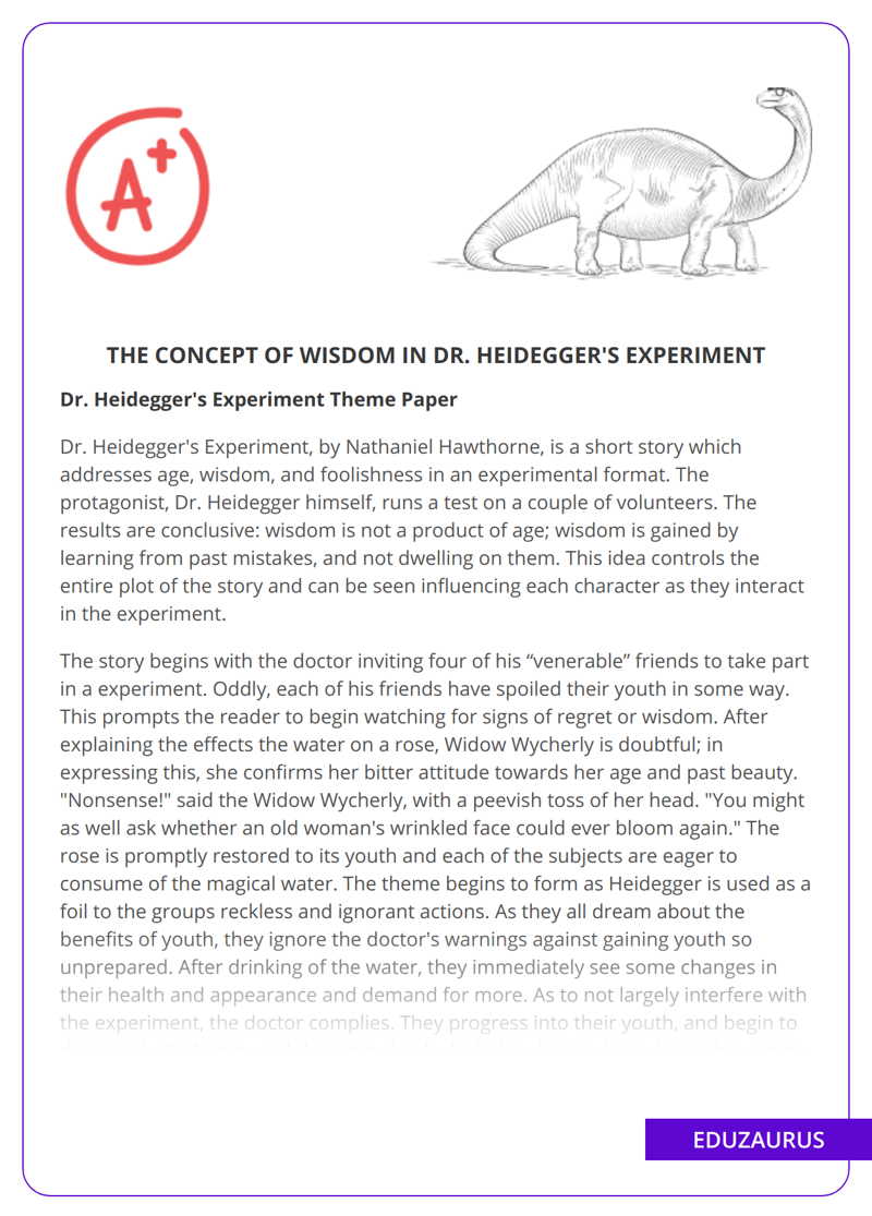 The Concept of Wisdom in Dr. Heidegger’s Experiment