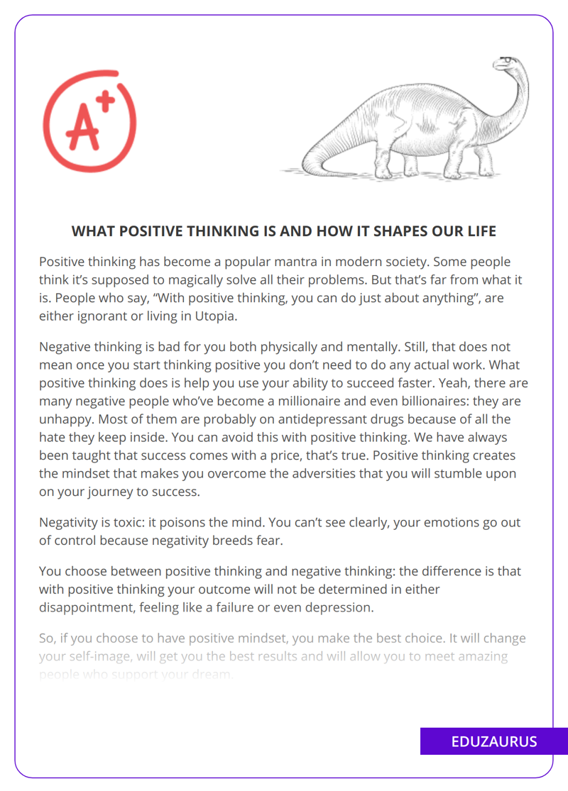 What Positive Thinking Is And How It Shapes Our Life