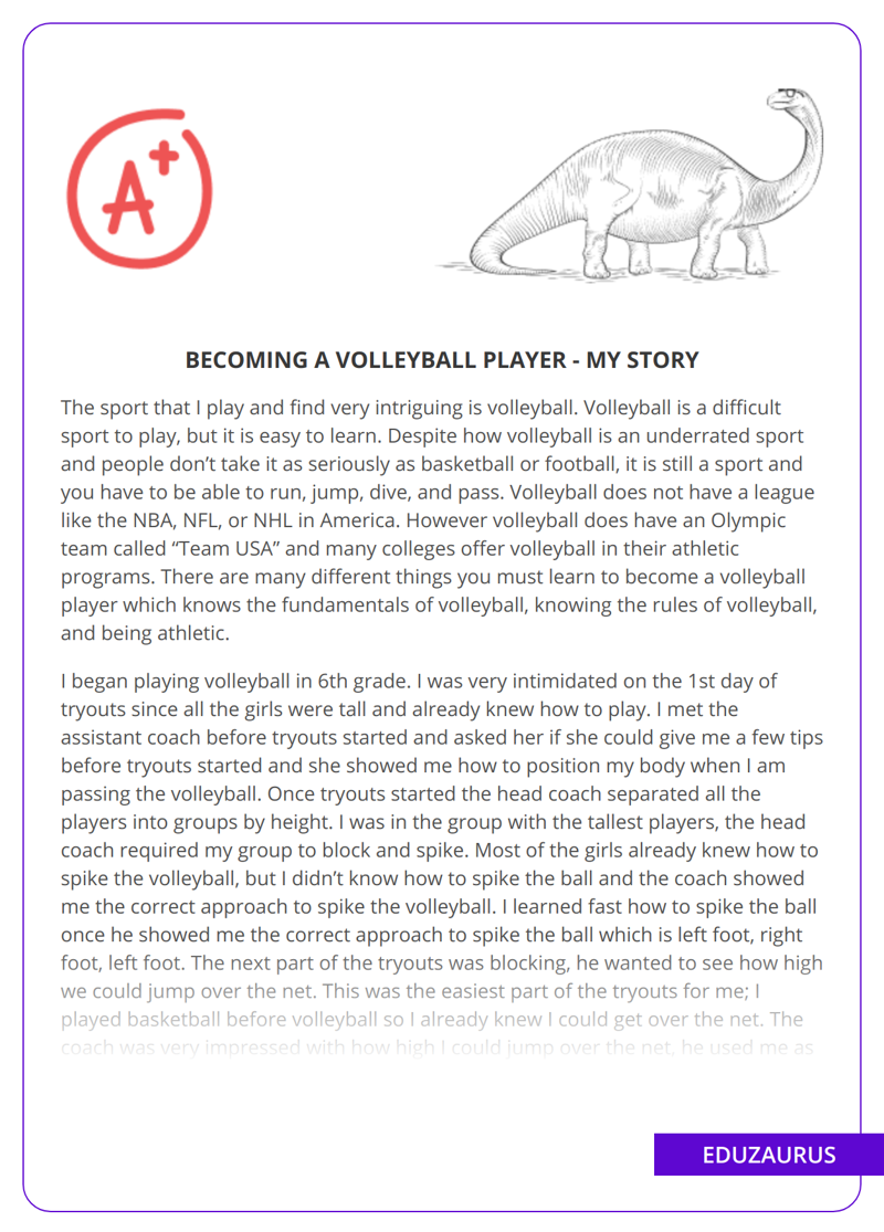 Becoming a Volleyball Player – My Story