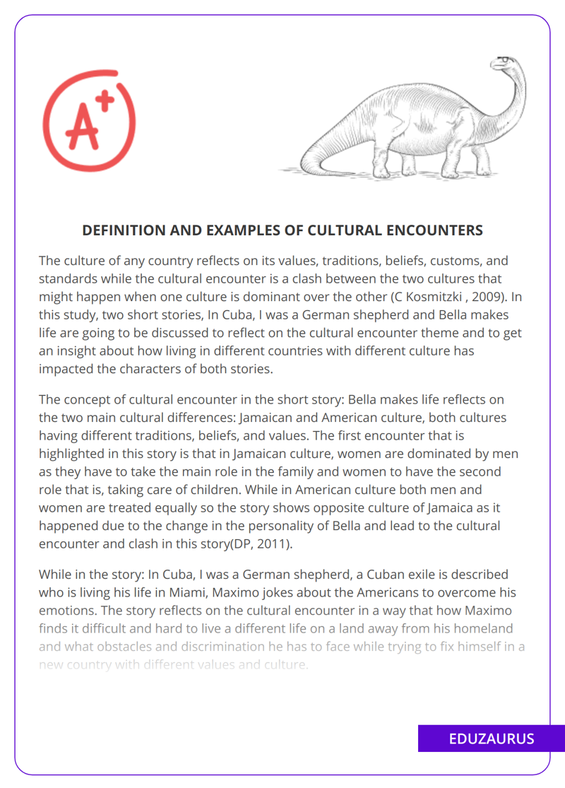 Definition and Examples of Cultural Encounters