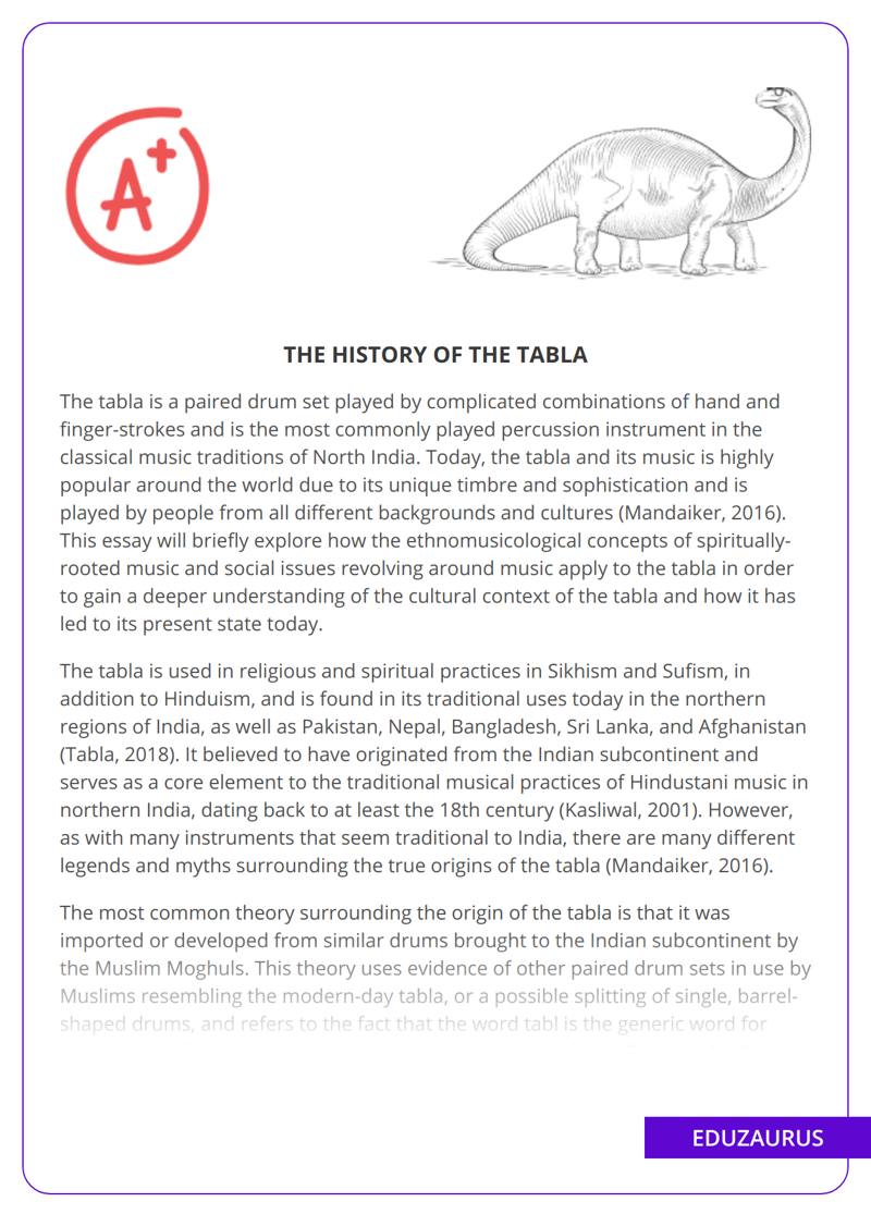 The History Of The Tabla