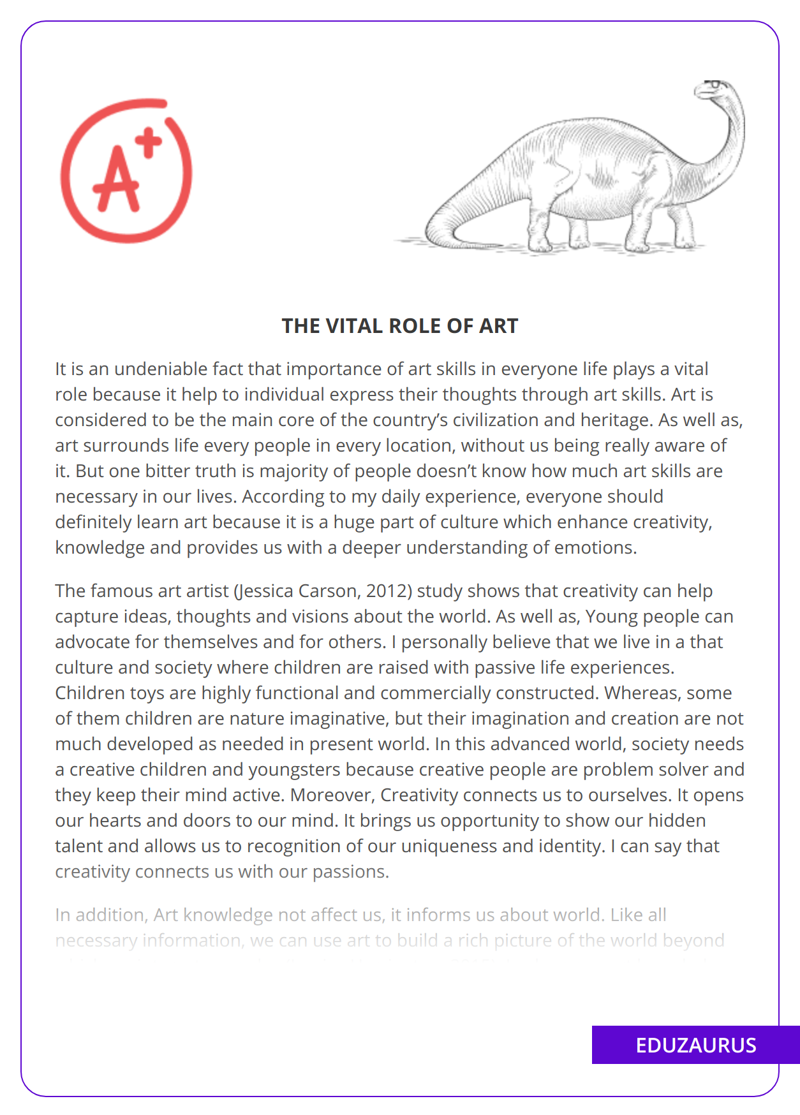 The Vital Role Of Art