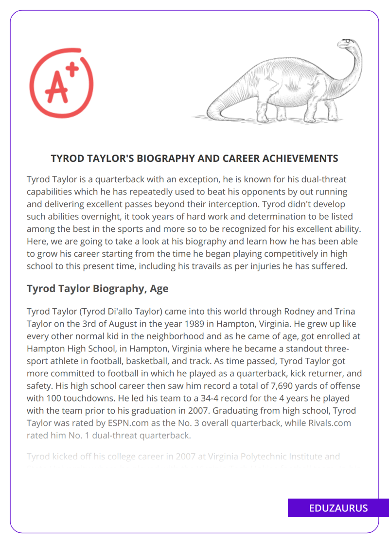 Tyrod Taylor’s Biography and Career Achievements