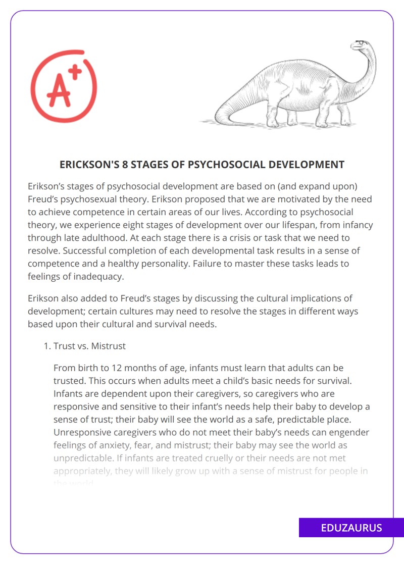 Erickson’s 8 Stages Of Psychosocial Development