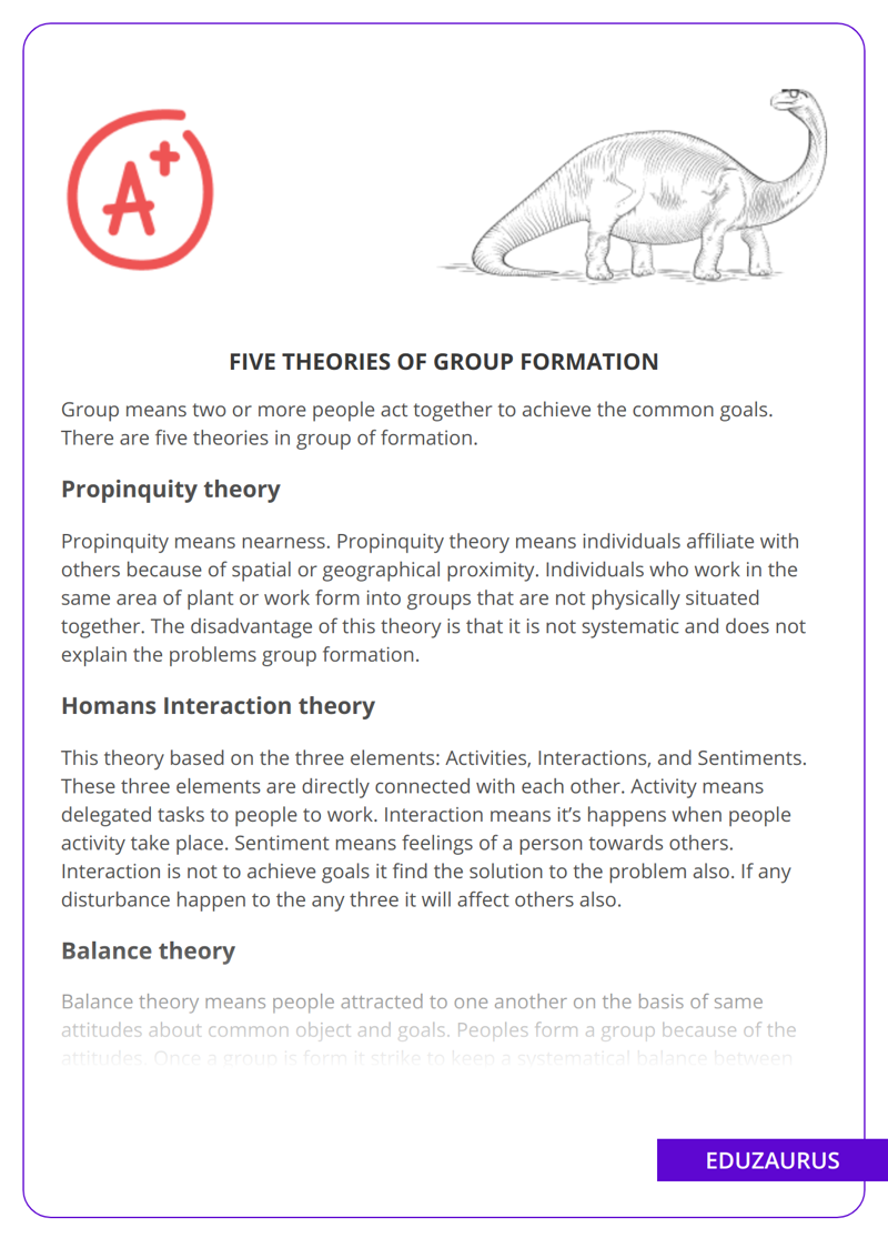 Five Theories Of Group Formation