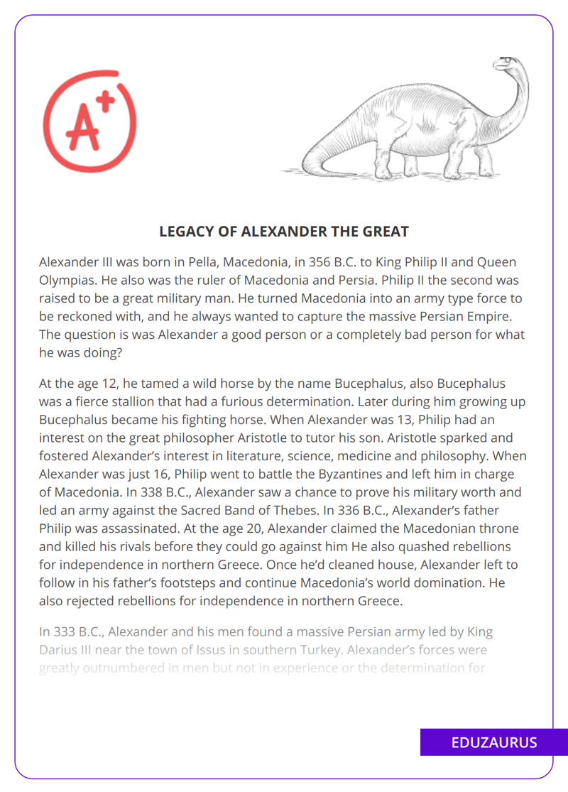 Legacy Of Alexander The Great