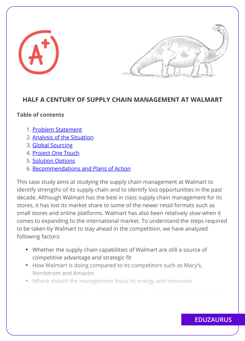 Half a Century Of Supply Chain Management At Walmart