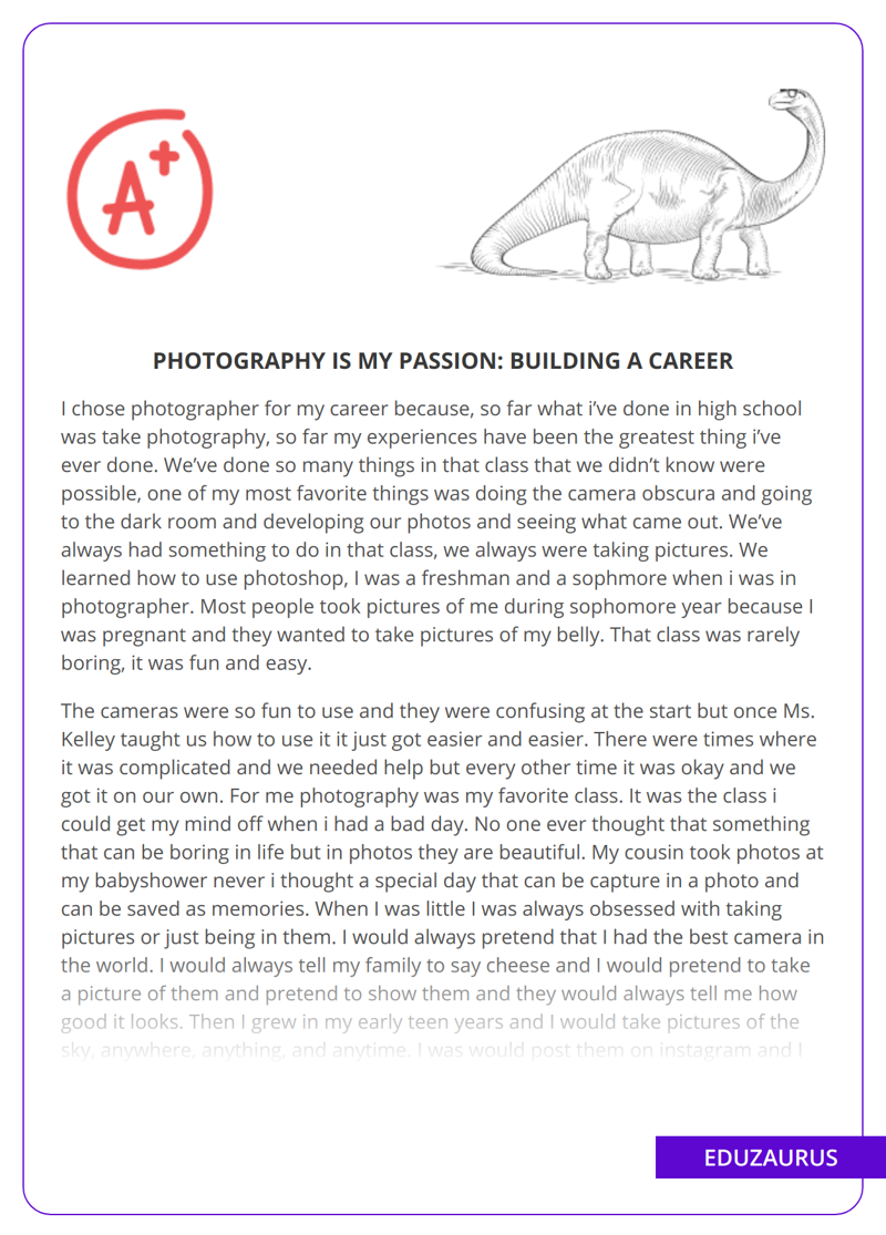Photography Is My Passion: Building a Career