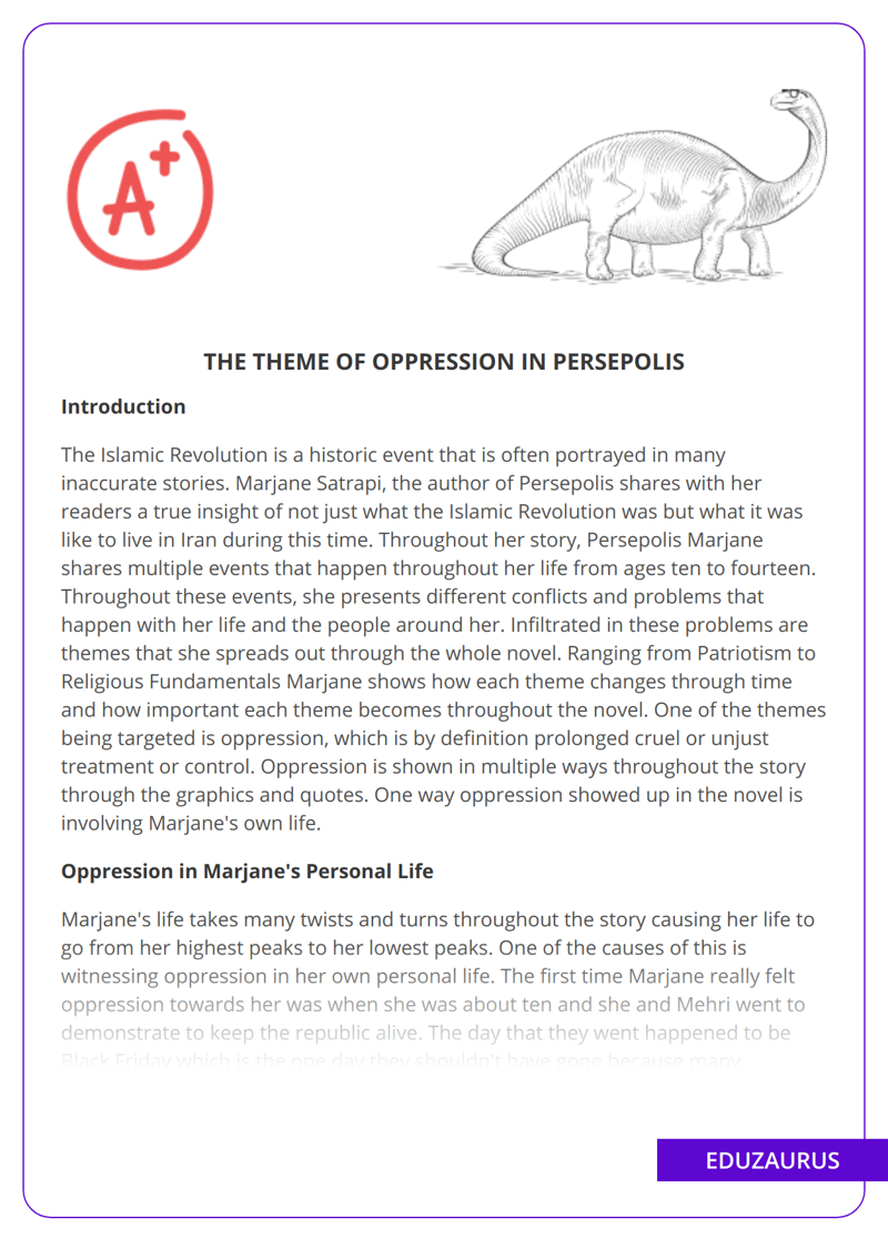 The Theme Of Oppression in Persepolis