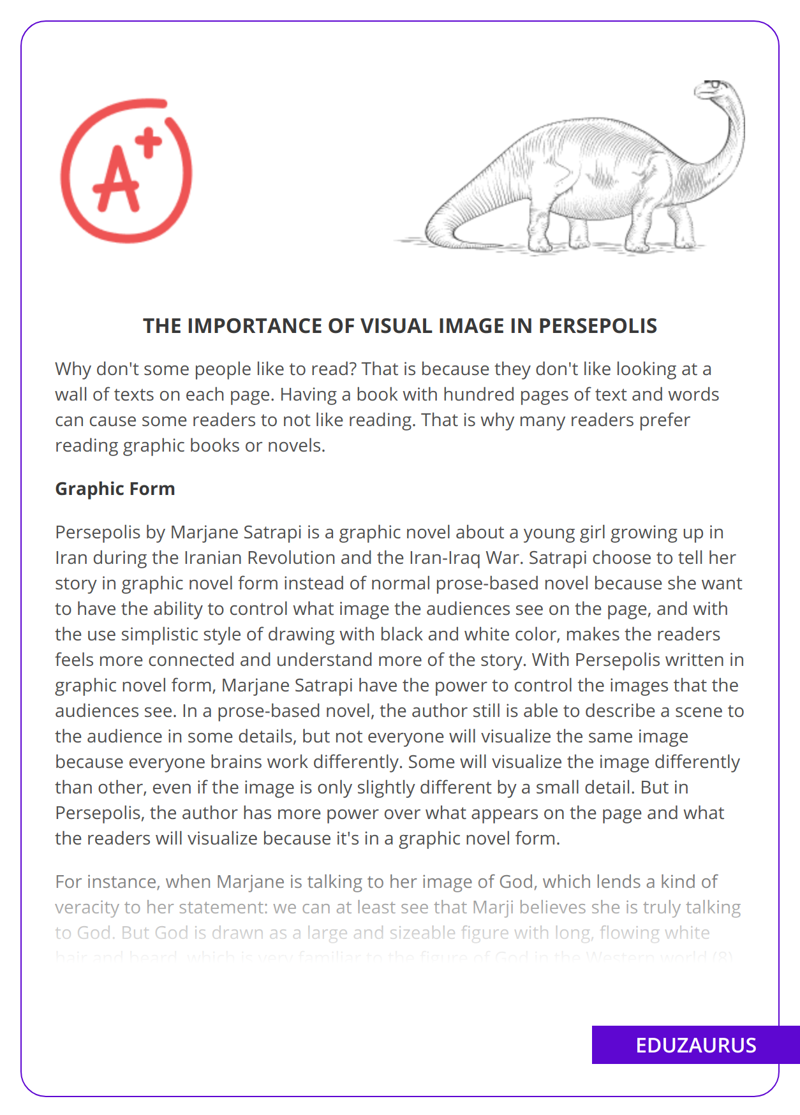 The Importance Of Visual Image in Persepolis