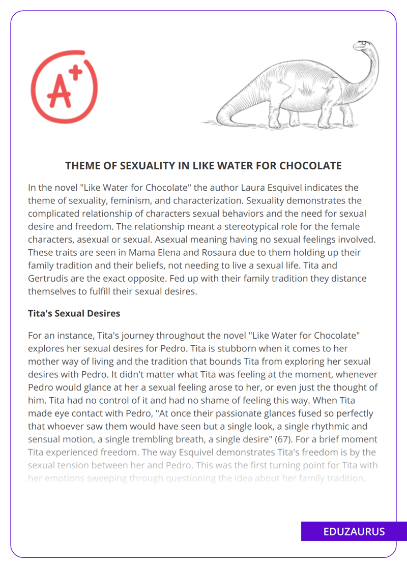 Theme Of Sexuality in Like Water For Chocolate