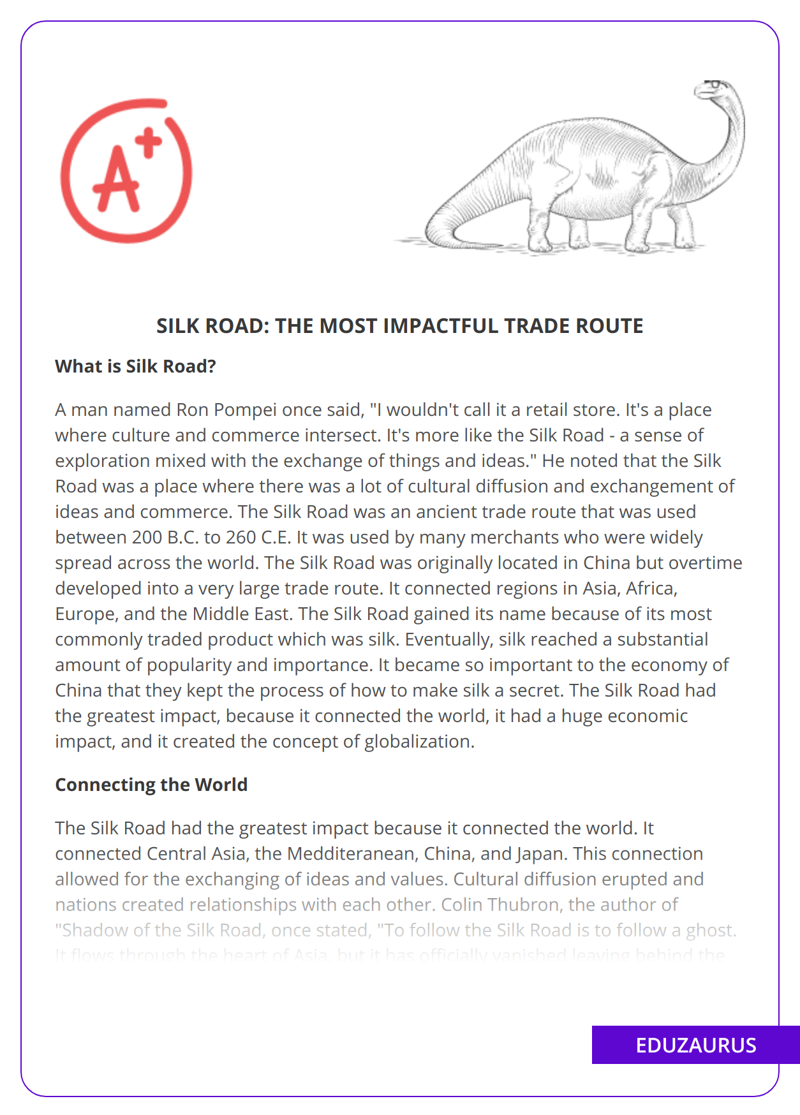 What is the Importance of Silk Road to the Globalization