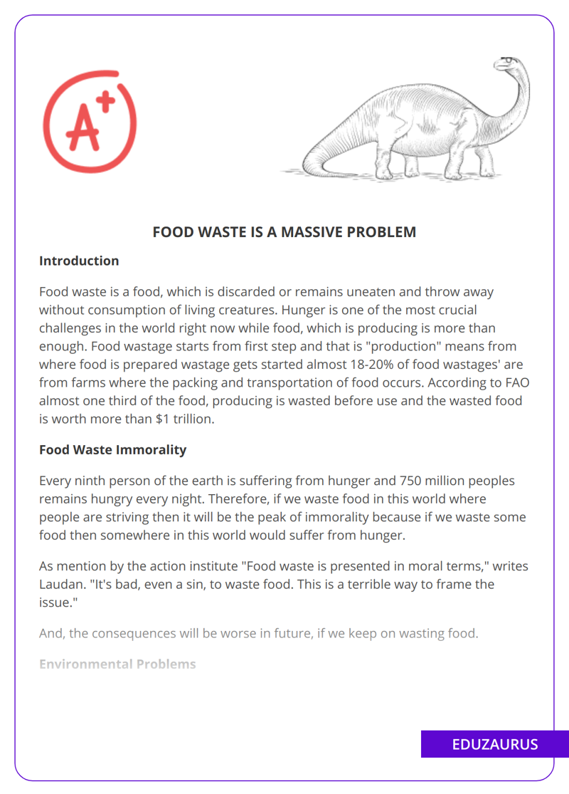 Food Waste Is a Massive Problem
