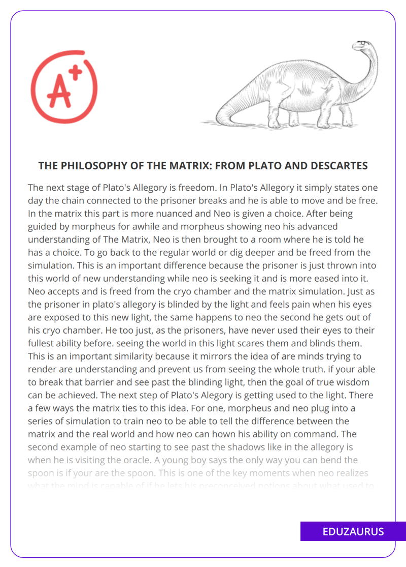 The Matrix Philosophy: From Plato and Descartes