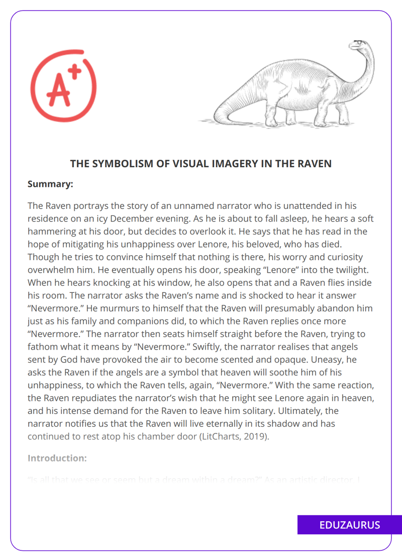 examples of imagery in the raven