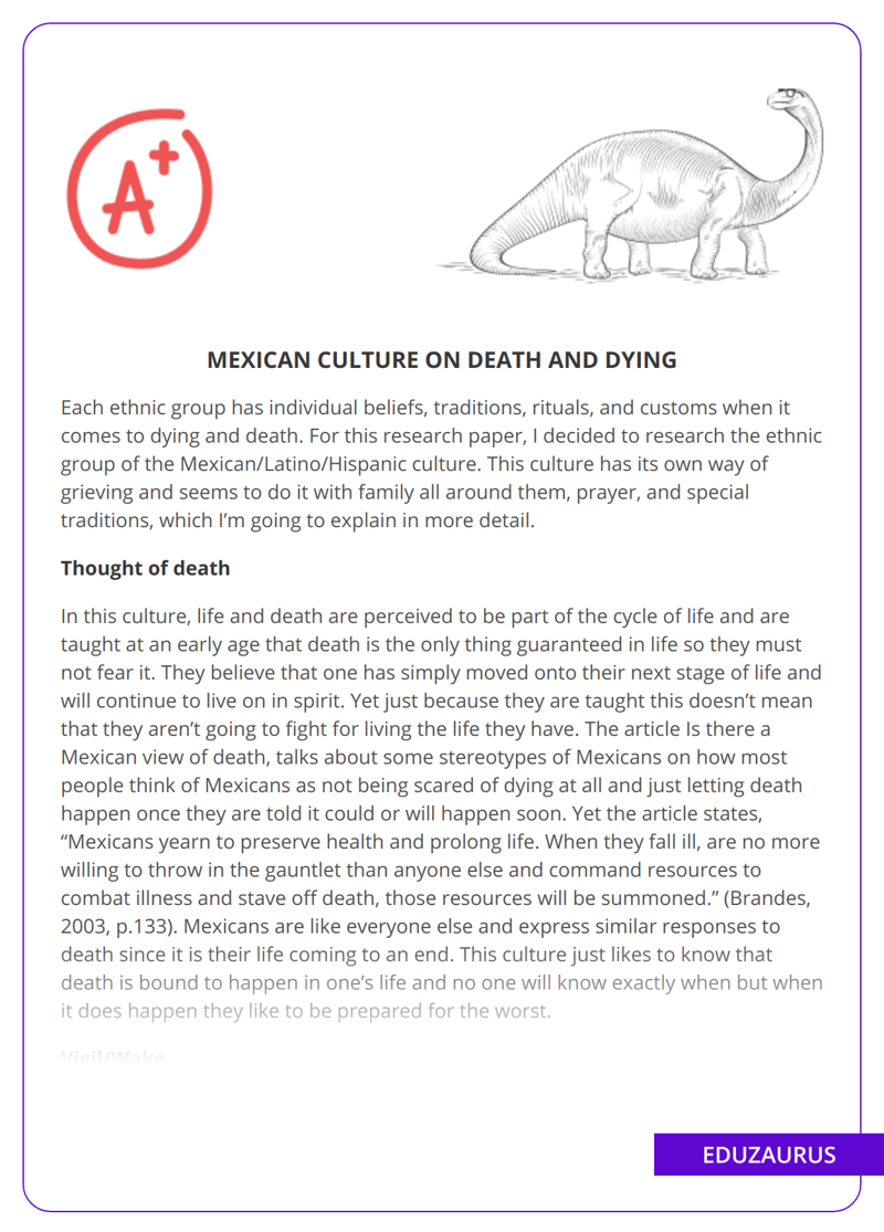 Mexican Culture On Death And Dying