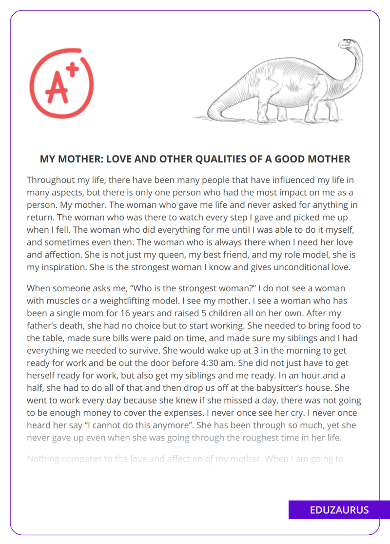 qualities of mother essay